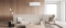 In the image a living room with a Toshiba product